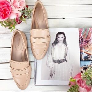 NEW Taryn Rose Blush Bristol Studded Loafers 7.5